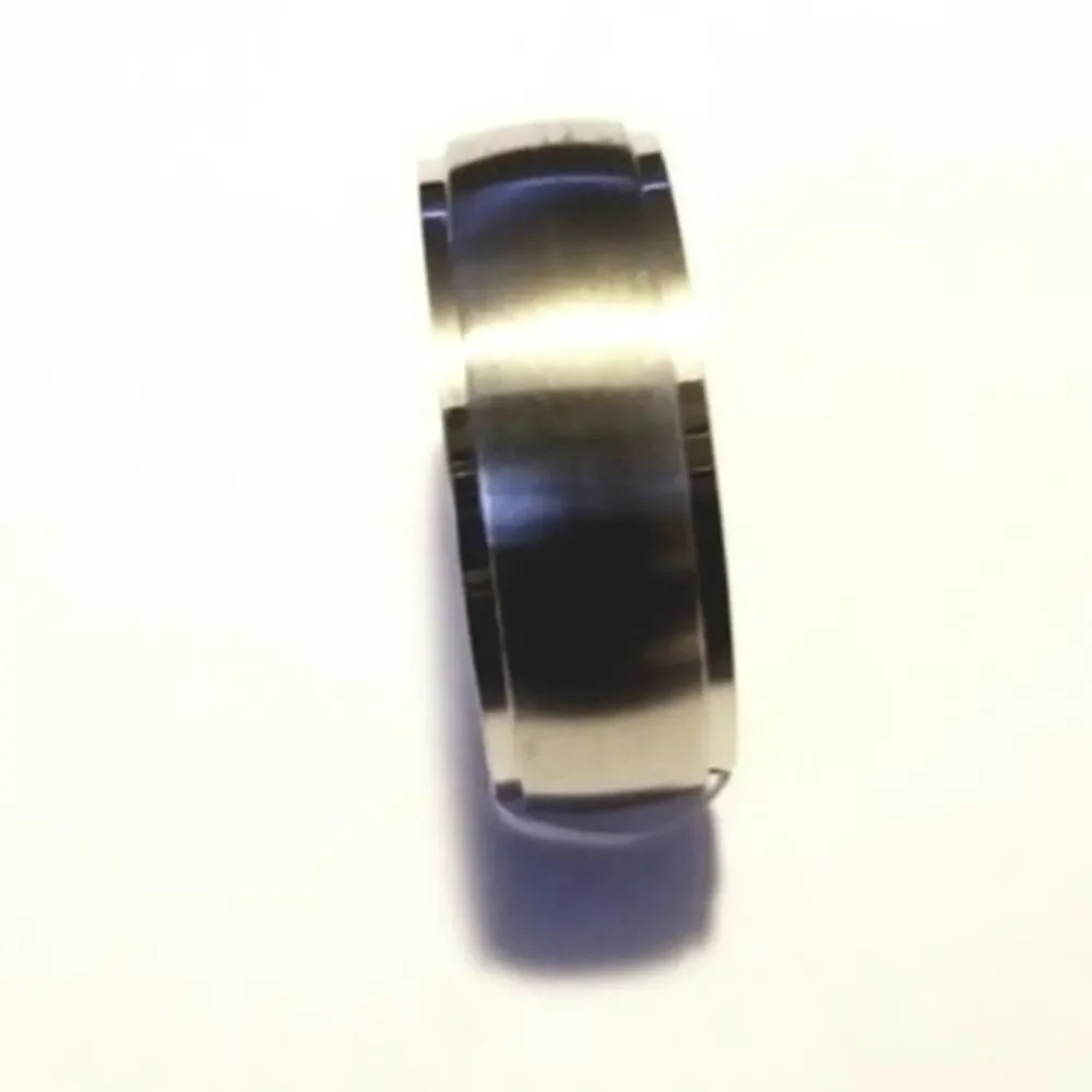 men's women's 316L ‎stainless steel silver wedding band ring size 9